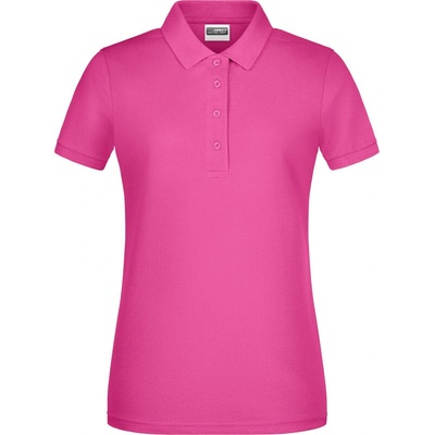James & Nicholson Polokošile JN 8009 bio bavlna krátký rukáv dámská COT-02800904801 Růžová
