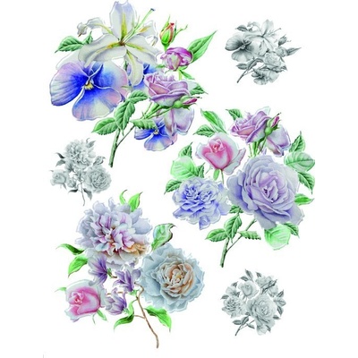 Ag Design F 1064 samolepicí dekorace na zeď Květiny rozměry 65x85cm