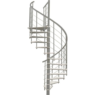 Minka STAIRS Kombinované točité schodiště Fusion bílá/šedá pr. 120 cm