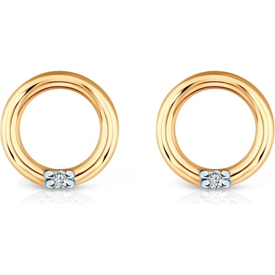 SAVICKI Обеци Savicki: двуцветно злато, диамант