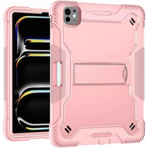 Techsuit Калъф за iPad Pro 13 (2024) + калъф - здрав TabShell - розово злато