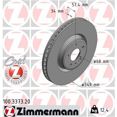 Brzdový kotúč ZIMMERMANN 100.3373.20 (100337320)