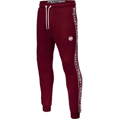 PitBull West Coast pánské tepláky TAPE LOGO burgundy