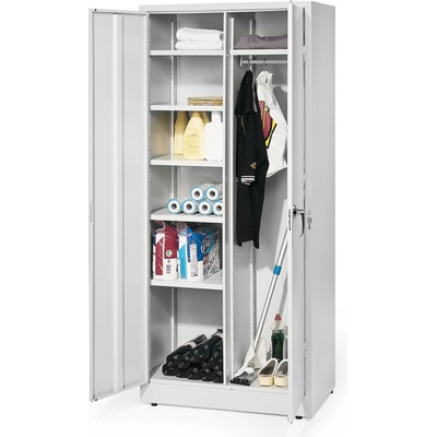 AJ Produkty Úklidová skříň 1800x800x500 mm světle šedá