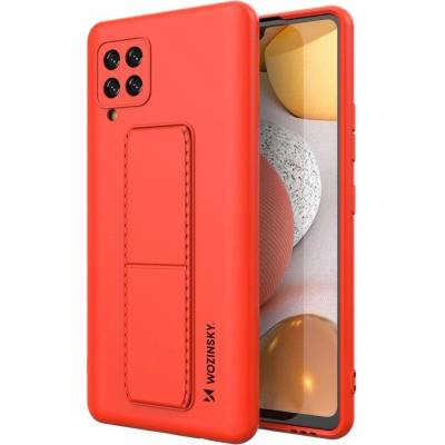 Wozinsky Калъф за телефон Wozinsky Kickstand Flexible Silicone със стойка за Samsung Galaxy A42 5G, червен