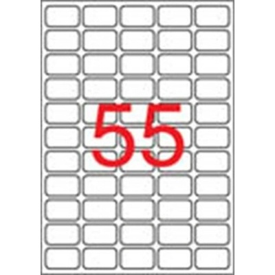 Etikeyt, univerzálne, 36,8x23,8 mm, odstrániteľné, zaoblené rohy, APLI, 5500 etikiet/bal