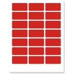 CDRmarket Самозалепващи етикети 63, 5 x 29, 6 мм, 27 етикета, A4, 20 листа, червени (R0ECO.0437RED)