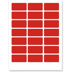 CDRmarket Самозалепващи етикети 63, 5 x 29, 6 мм, 27 етикета, A4, 20 листа, червени (R0ECO.0437RED)