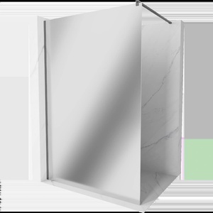 Mexen Kioto душова стена Walk-in 100 x 200 cm, огледало 8 mm, четкано оръдие сив цвят (800-100-101-66-50)