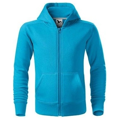 Malfini Trendy Zipper detská mikina Tyrkysová