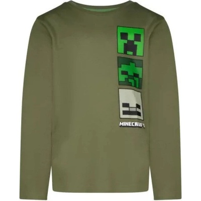Minecraft tričko Heads s dlouhým rukávem zelené