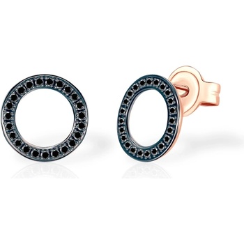 SAVICKI Circle обеци: розово злато. диаманти