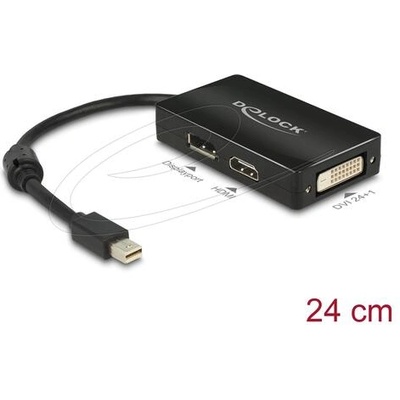 Delock Адаптер Delock mini DisplayPort 1.1 мъжко към DisplayPort / HDMI / DVI женско black (DELOCK-62623)