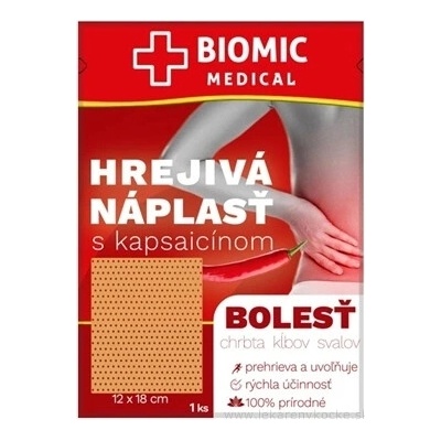 Zhejiang Hongyu Medical Commodity Co., Ltd. BIOMIC HŘEJIVÁ NÁPLAST s kapsaicinem 1 ks