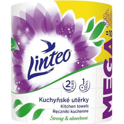 Linteo Mega kuchynské utierky dvojvrstvové, zo 100% celulózy 100 m 1 kus