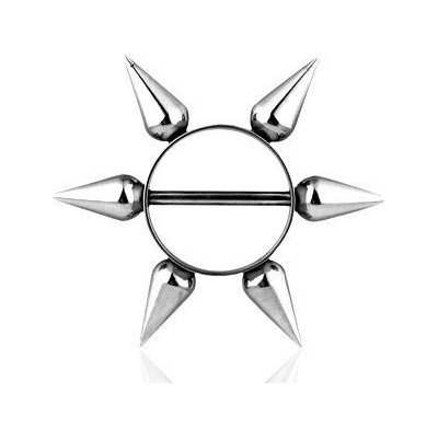 Šperky4U piercing do bradavky s ostny BR01007