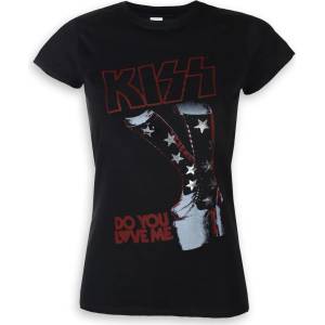 ROCK OFF тениска метална дамски Kiss - направи Ти любов аз - ROCK OFF - KISSTS03LB