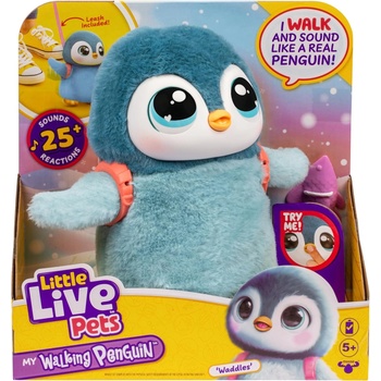 Moose Плюшена интерактивна играчка Moose Little Live Pets - Пингвинче (26535)