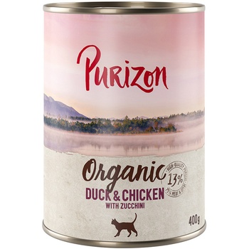 Purizon Organic kachna a kuřecí s cuketou 6 x 0,4 kg
