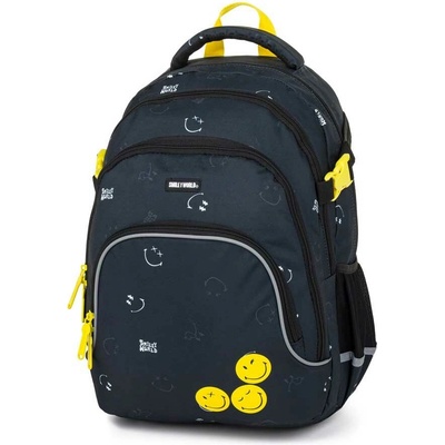 Oxybag batoh SCOOLER SMILEY WORLD černá žlutá