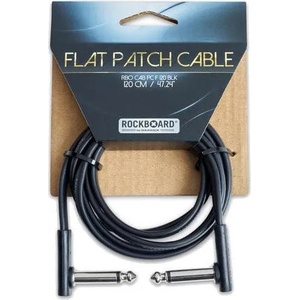 RockBoard Flat Patch Cable Черeн 120 cm Ъглов - Ъглов Пач кабел (RBO CAB PC F 120 BLK)