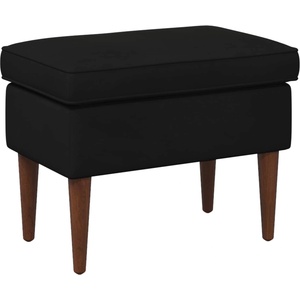 vidaXL Пуф за крака Черно 55 x 35 x 41 см Кадифе (42029999)
