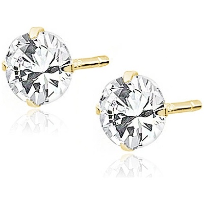Olivie strieborné náušnice GOLD 7550