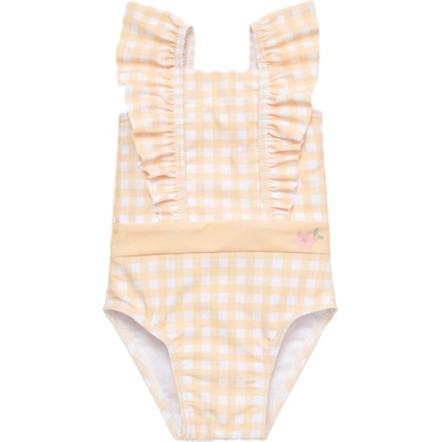 Little Dutch Цял бански с UV 50+ защита Little Dutch Sunshine Checks - С къдрички, 62-68 cm, 2-6 м (CL24048132)