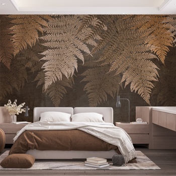 Decono Фототапет Папрат в Кафяво