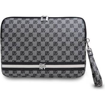 DKNY PU Leather Checkered Pattern and Stripe Computer Bag 15/16" DKCS16PVSHLK Black
