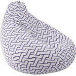 PUFRELAX Пуф круша 320л. Nirvana Grande, Zappity Purple, Перящ се калъф, Пълнеж от Полистиролни перли, Гама Premium (PUF-G-NGR-PT-ZAP) - topmarket