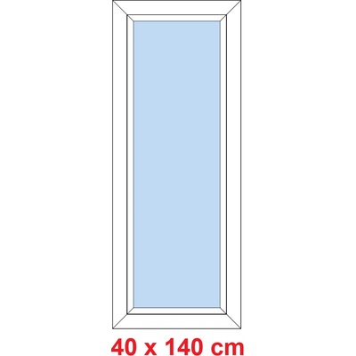 Soft Plastové okno 40x140 cm FIX neotevíravé Bílá