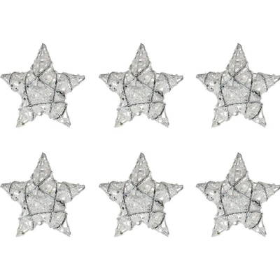 MFP Paper 8885947 hvězdičky bílé vánoční vánoční set 7,5cm/6ks R4589/white