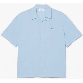 Lacoste Риза Lacoste Men's Short Sleeve Plain Shirt - Blue HBA