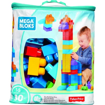 Mega Bloks Mega Kostky v plastovém pytli 80 ks