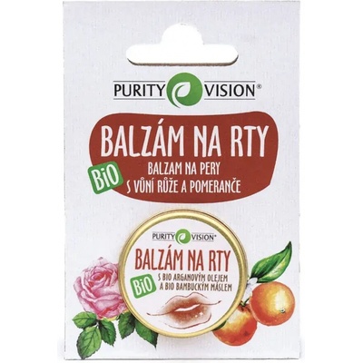 Purity Vision Ošetrujúce BIO balzam na pery s BIO arganovým olejom 12 ml