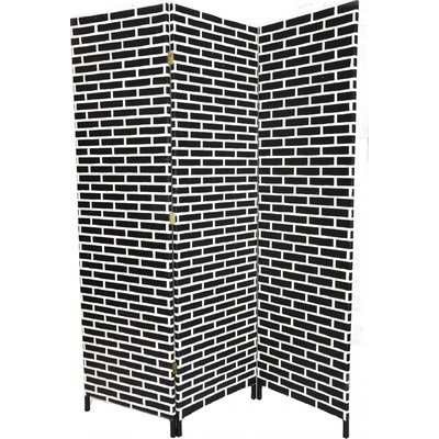 Vingo paraván černé cihličky 150 x 180 cm – Zboží Dáma Vingo paraván černé cihličky 150 x 180 cm – Zboží Dáma