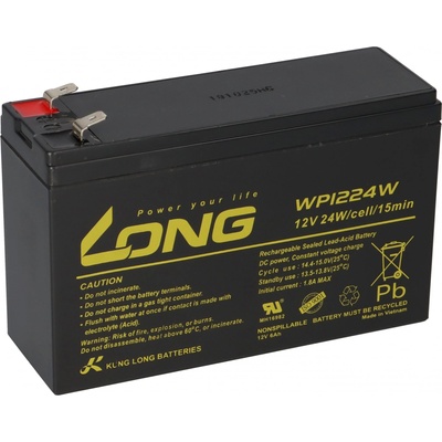 Long Aкумулаторна батерия Long WP1224W 12V 6Ah AGM, 151x101x51 мм (WP1224W)