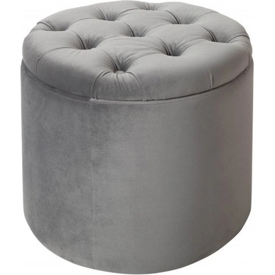 Interior DE Taburet MODERN BAROCCO 50 CM stříbrný sametTAB40735
