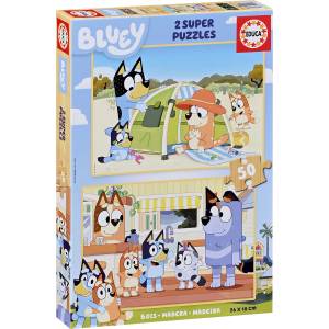 Educa Детски пъзел Educa от 2 x 50 части - Сладки кученца (EDU19408) - baby
