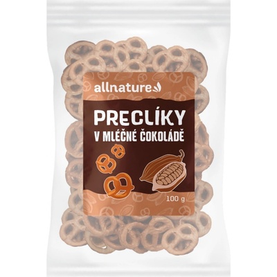 Allnature Preclíky v mléčné čokoládě 100 g
