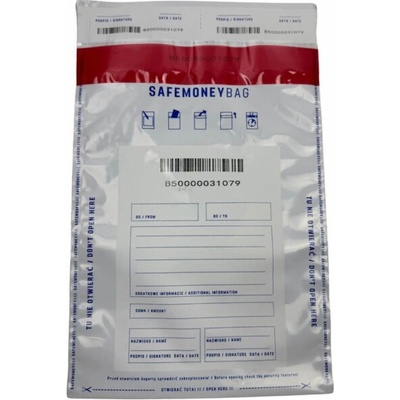SAFEMONEYBAG Trezorové obálky bílé B5 190x260+35 100 ks