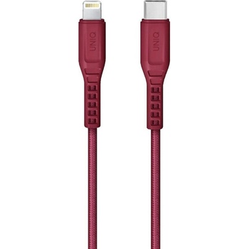 Uniq USB-C към Lightning кабел за Apple устройства с Lightning порт (120 см) - Uniq Flex USB-C to Lightning Cable PD 18W (червен) (UNIQ-FLEX(CTMFI)-RED)