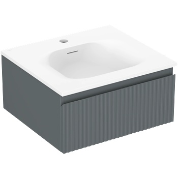 Mexen Rivel шкаф за баня 50 см с мивка Vela, 1 чекмедже, набразден, графит (91A20-05023-1-BF66-W23M01)