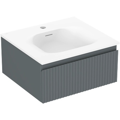 Mexen Rivel шкаф за баня 50 см с мивка Vela, 1 чекмедже, набразден, графит (91A20-05023-1-BF66-W23M01)