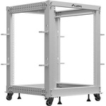 Lanberg Комуникационен шкаф Lanberg open rack 19" 15U 600x600-1100 adjustable, grey (OR01-6115-S)