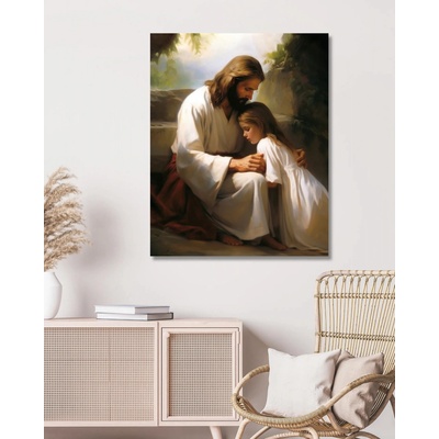 ZUTY Obrazy na stěnu - Otec s dcerou Rozměr: 40x50 cm, Rámování: vypnuté plátno na rám