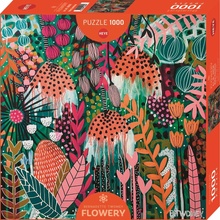 HEYE Štvorcové Flowery Rubínový svit slnka 1000 dielov