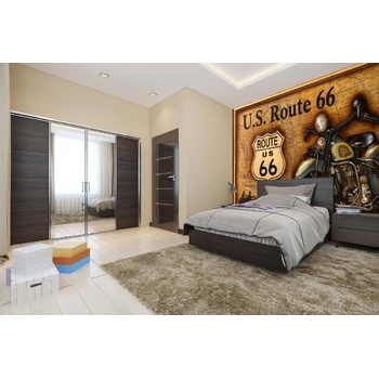 DIMEX ART s. r. o Самозалепваща се флизелинова фототапета мотоциклет на route 66 375 x 250 см