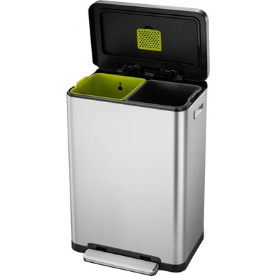 EKO-Europe EKO Кош за разделно събиране X-CUBE- 2 х 20 литра - мат (EKO 936840 - Matt s/s)